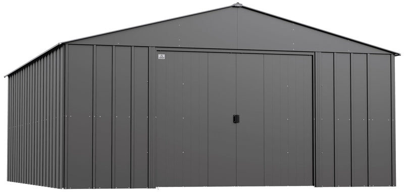 Arrow Classic 14x17-ft Charcoal Corrosion-Resistant Steel Shed D6