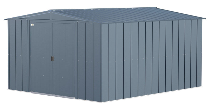 Arrow Classic Galvanized Steel Storage Shed, Blue Grey, 10-ft x 12-ft M9