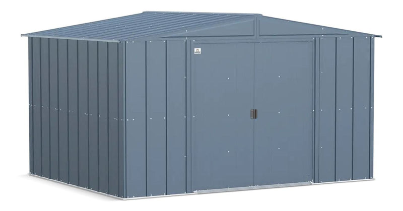 Arrow Classic Galvanized Steel Storage Shed, Blue Grey, 10-ft x 8-ft J3