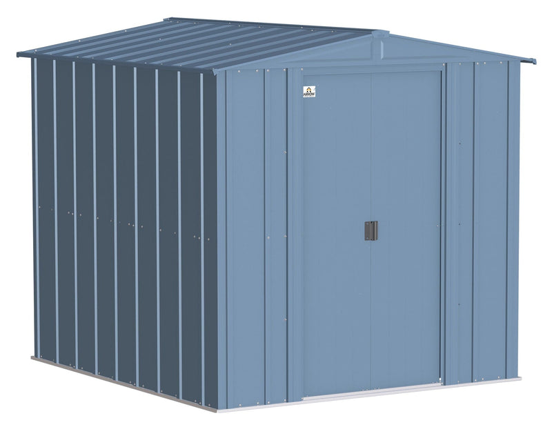Arrow Classic Galvanized Steel Storage Shed, Blue Grey, 6-ft x 7-ft V2