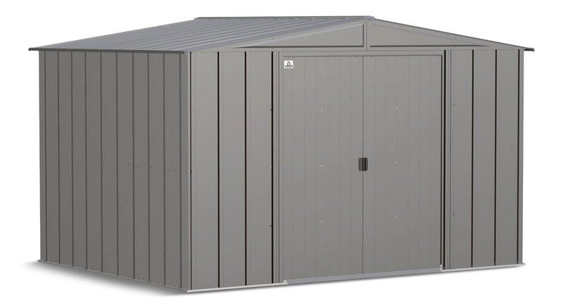 Arrow Classic Galvanized Steel Storage Shed, Charcoal, 10-ft x 8-ft B0