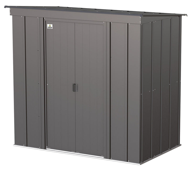 Arrow Classic Galvanized Steel Storage Shed, Charcoal, 6-ft x 4-ft M1