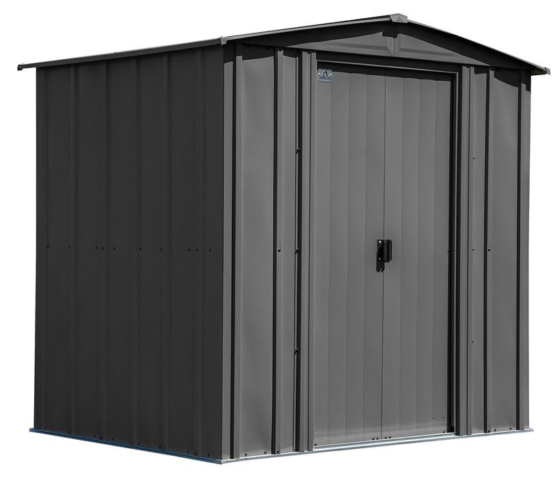 Arrow Classic Galvanized Steel Storage Shed, Charcoal, 6-ft x 5-ft T1