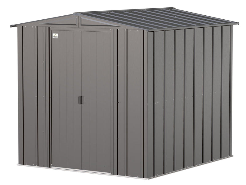 Arrow Classic Galvanized Steel Storage Shed, Charcoal, 6-ft x 7-ft P6