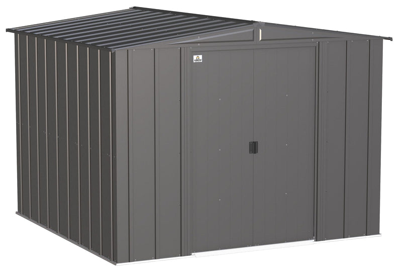 Arrow Classic Galvanized Steel Storage Shed, Charcoal, 8-ft x 8-ft S7