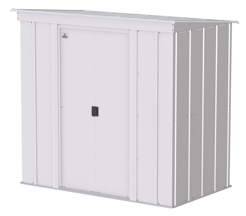 Arrow Classic Galvanized Steel Storage Shed, Flute Grey, 6-ft x 4-ft D0
