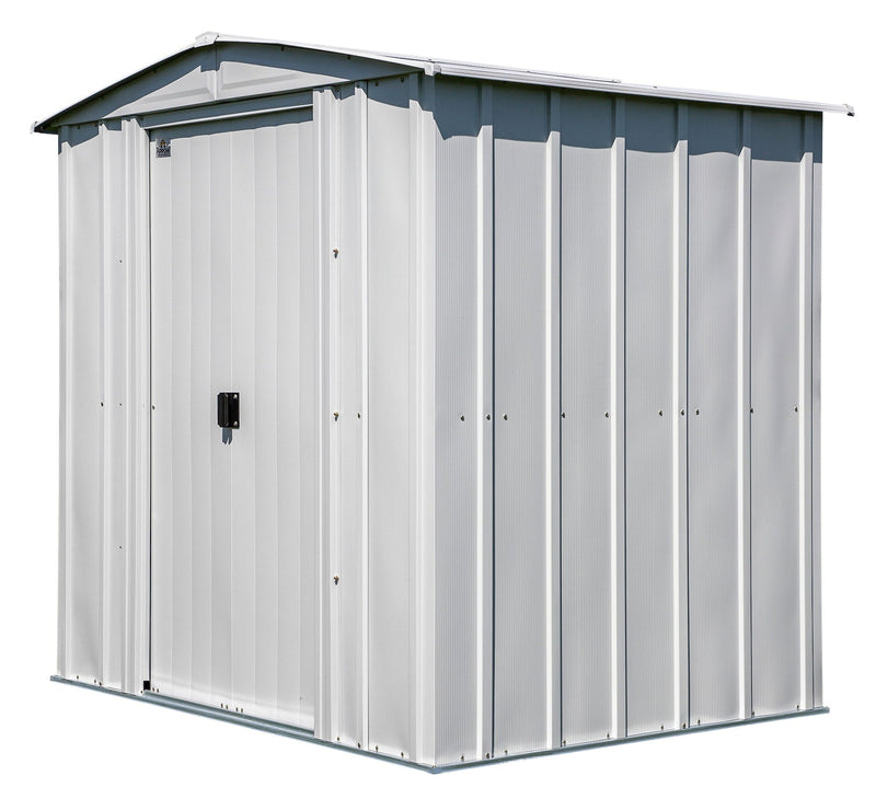 Arrow Classic Galvanized Steel Storage Shed, Flute Grey, 6-ft x 5-ft A8