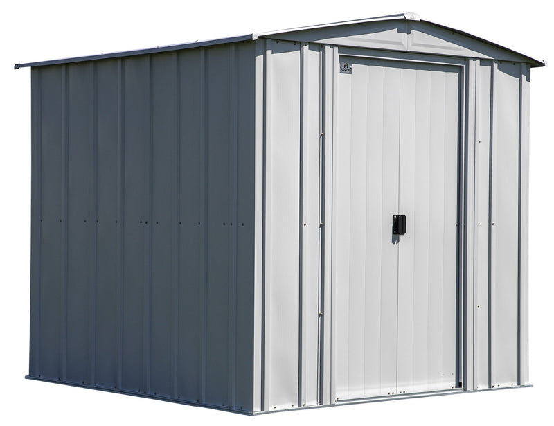Arrow Classic Galvanized Steel Storage Shed, Flute Grey, 6-ft x 7-ft Y8
