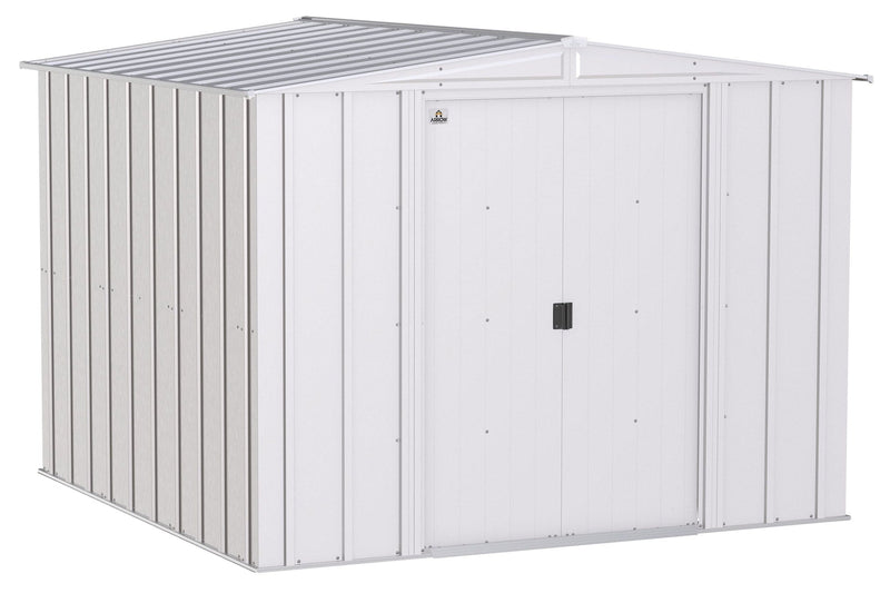 Arrow Classic Galvanized Steel Storage Shed, Flute Grey, 8-ft x 8-ft D7