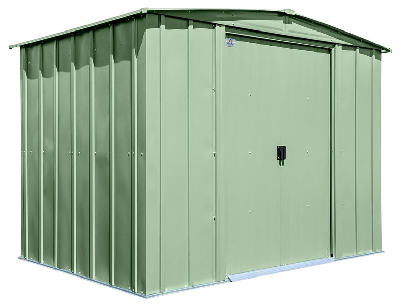 Arrow Classic Galvanized Steel Storage Shed, Sage Green, 8-ft x 6-ft V5