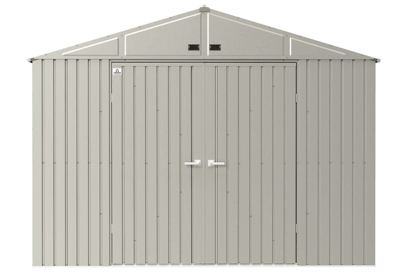 Arrow Elite 10x14-ft Cool Grey Corrosion-Resistant Steel Shed V9