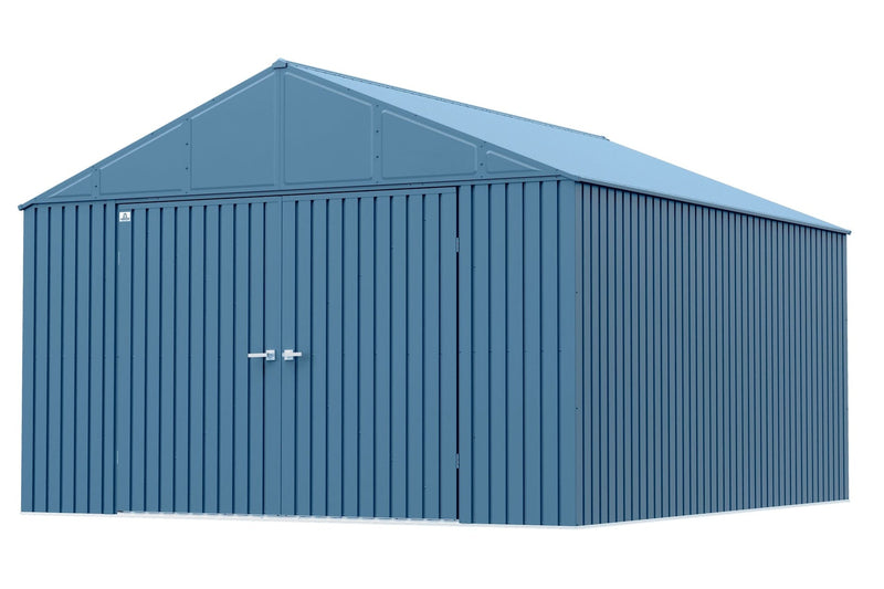 Arrow Elite 12x14-ft Blue Grey Corrosion-Resistant Steel Shed C6