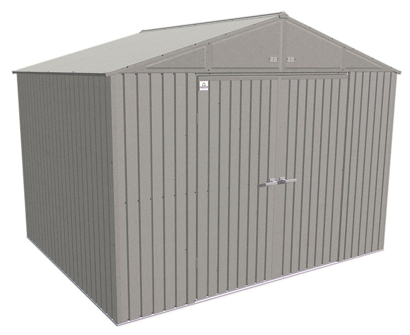 Arrow Elite 12x16-ft Cool Grey Corrosion-Resistant Steel Shed C7