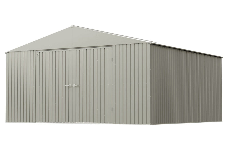 Arrow Elite 14x14-ft Cool Grey Corrosion-Resistant Steel Storage Shed T9