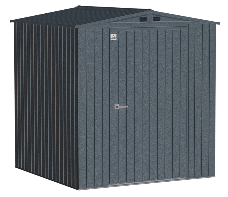 Arrow Elite Steel Storage Shed with Pent Roof, Anthracite, 6-ft x 6-ft Y0