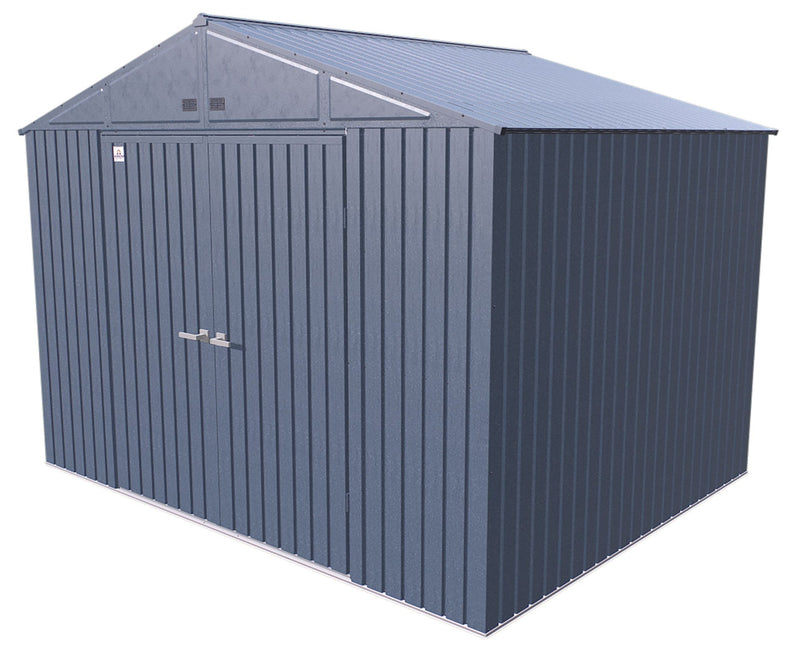 Arrow Elite Steel Storage Shed with Pent Roof, Blue Grey, 10-ft x 8-ft X6