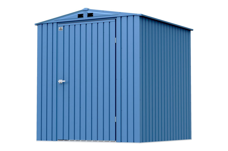 Arrow Elite Steel Storage Shed with Pent Roof, Blue Grey, 6-ft x 6-ft W8
