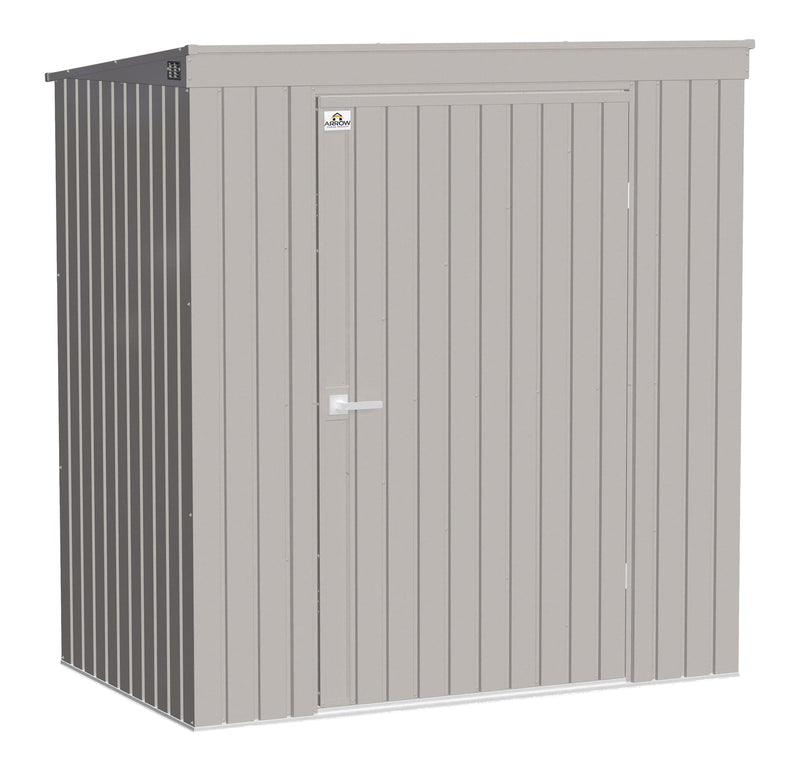 Arrow Elite Steel Storage Shed with Pent Roof, Cool Grey, 6-ft x 4-ft A4
