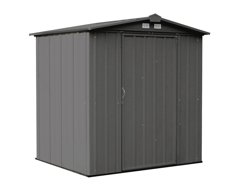 Arrow EZEE Galvanized Steel Storage Shed with Low Gable Roof, Charcoal, 6-ft x 5-ft F8