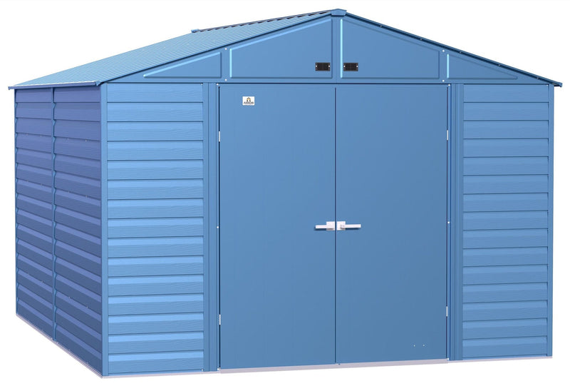 Arrow Select Galvanized Steel Storage Shed, Blue Grey, 10-ft x 12-ft C5