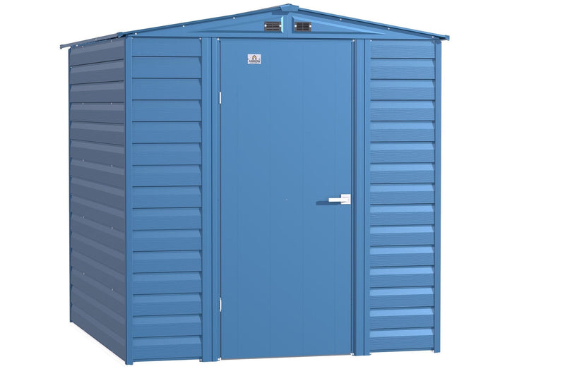 Arrow Select Galvanized Steel Storage Shed, Blue Grey, 6-ft x 7-ft L8