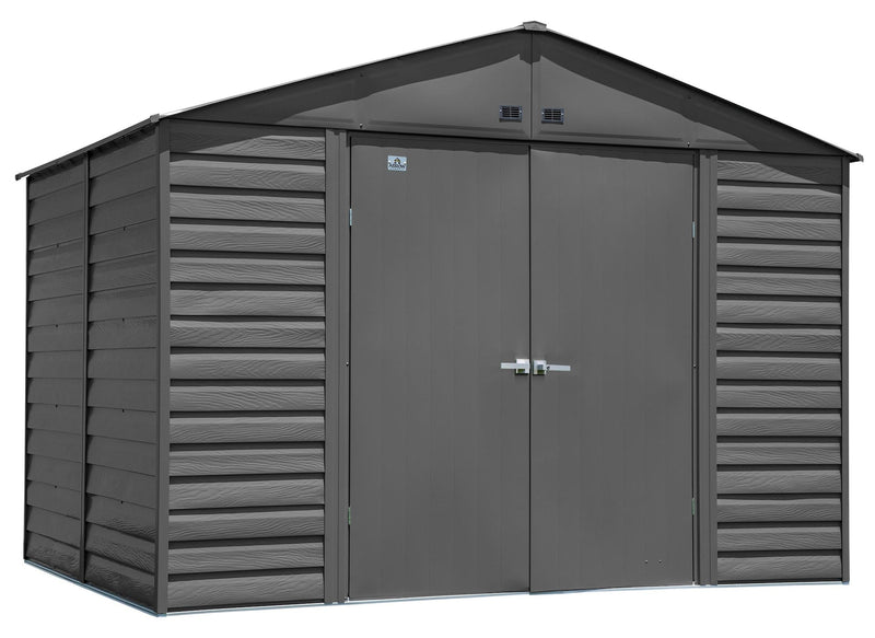 Arrow Select Galvanized Steel Storage Shed, Charcoal, 10-ft x 8-ft Q5