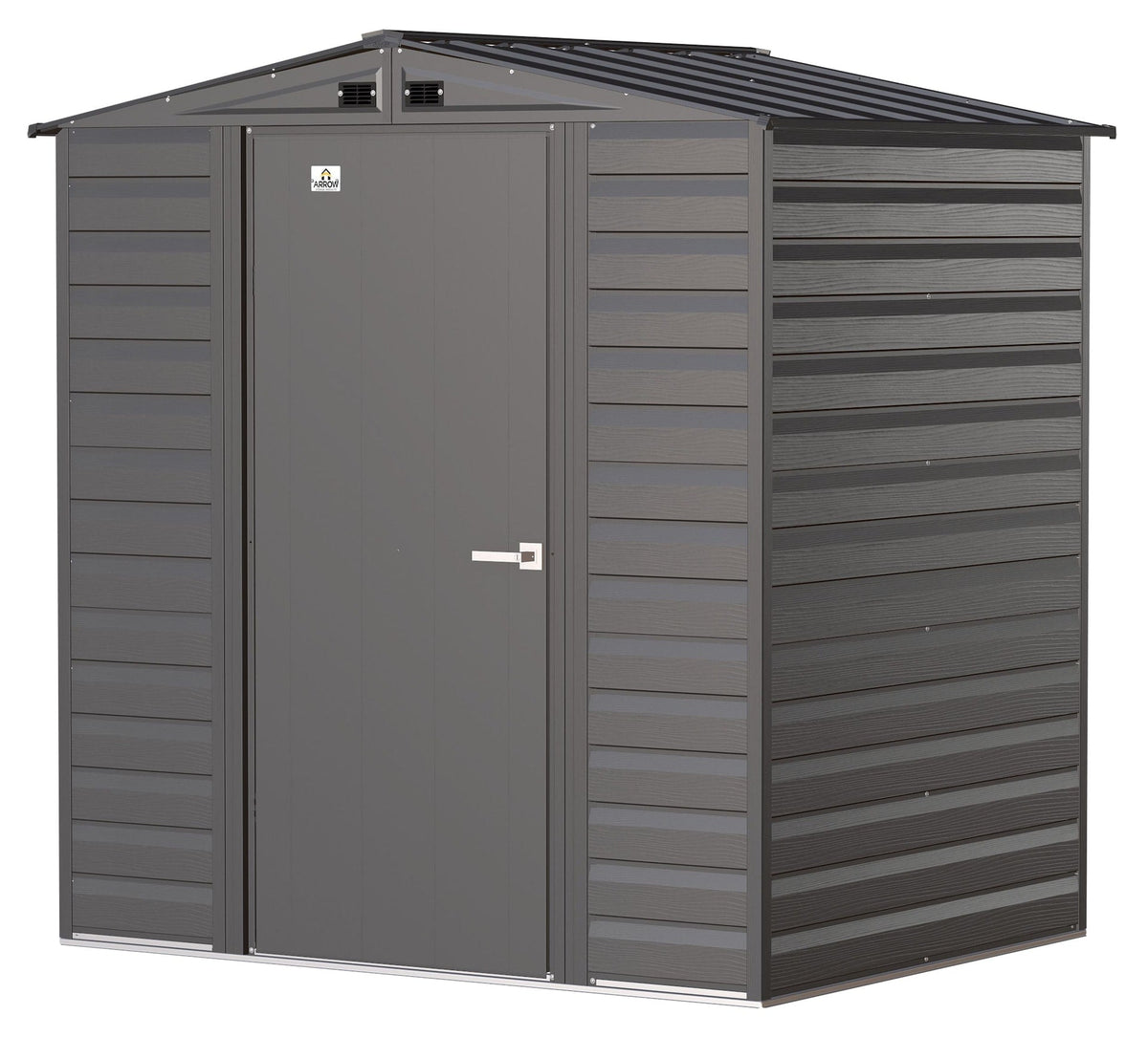 Arrow Select Galvanized Steel Storage Shed, Charcoal, 6-ft x 5-ft