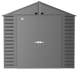 Arrow Select Galvanized Steel Storage Shed, Charcoal, 8-ft x 6-ft