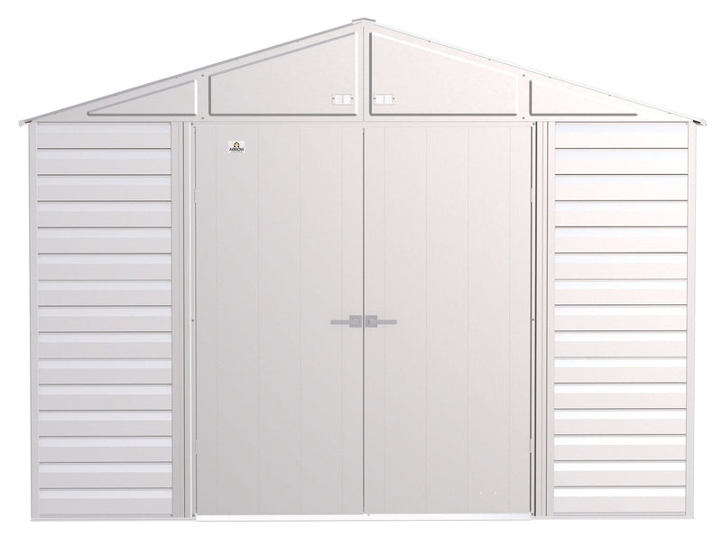 Arrow Select Galvanized Steel Storage Shed, Flute Grey, 10-ft x 12-ft K1