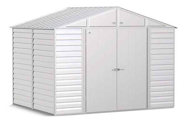 Arrow Select Galvanized Steel Storage Shed, Flute Grey, 10-ft x 8-ft E8