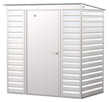 Arrow Select Galvanized Steel Storage Shed, Flute Grey, 6-ft x 4-ft