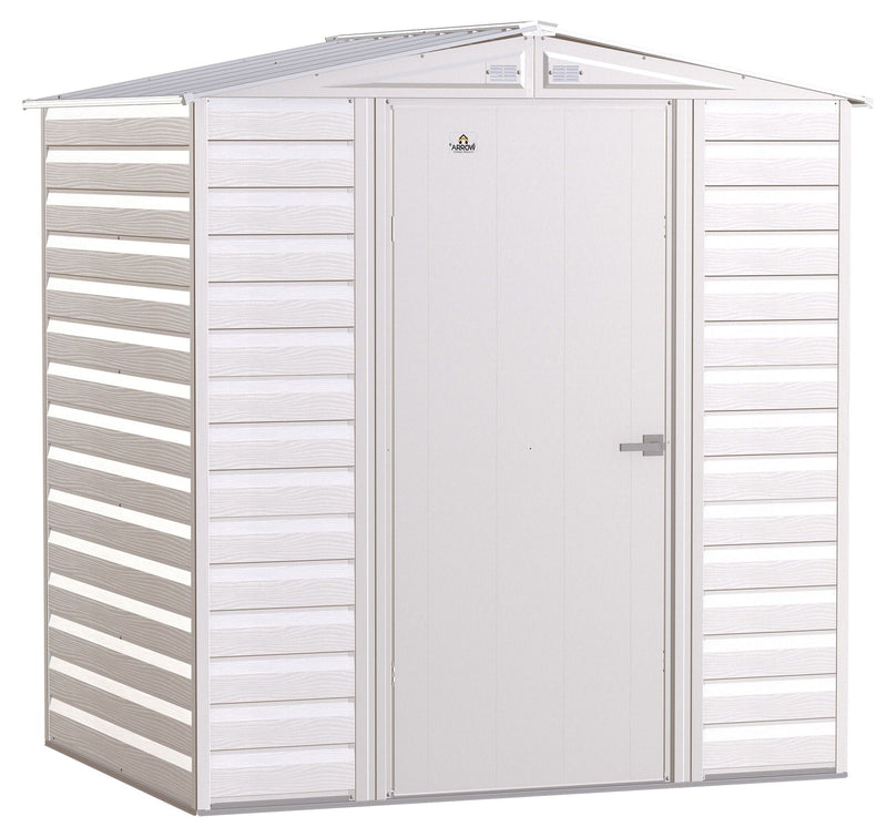 Arrow Select Galvanized Steel Storage Shed, Flute Grey, 6-ft x 5-ft A7