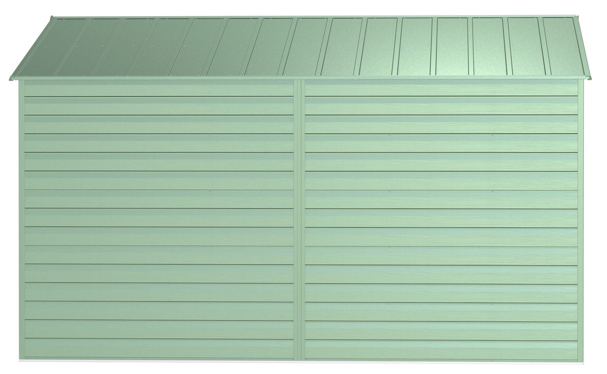 Arrow Select Galvanized Steel Storage Shed, Sage Green, 10-ft x 12-ft
