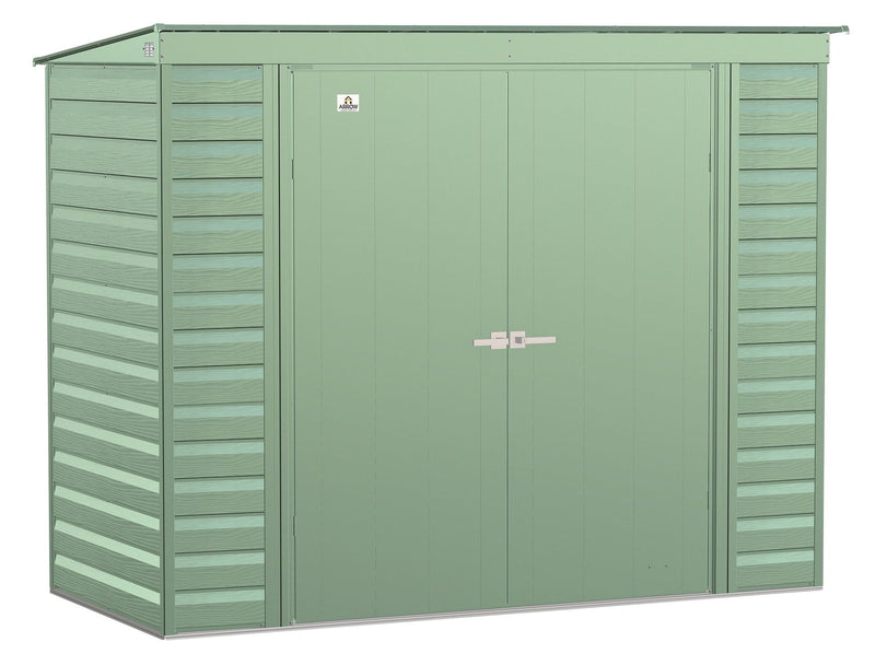 Arrow Select Galvanized Steel Storage Shed, Sage Green, 8-ft x 4-ft A5