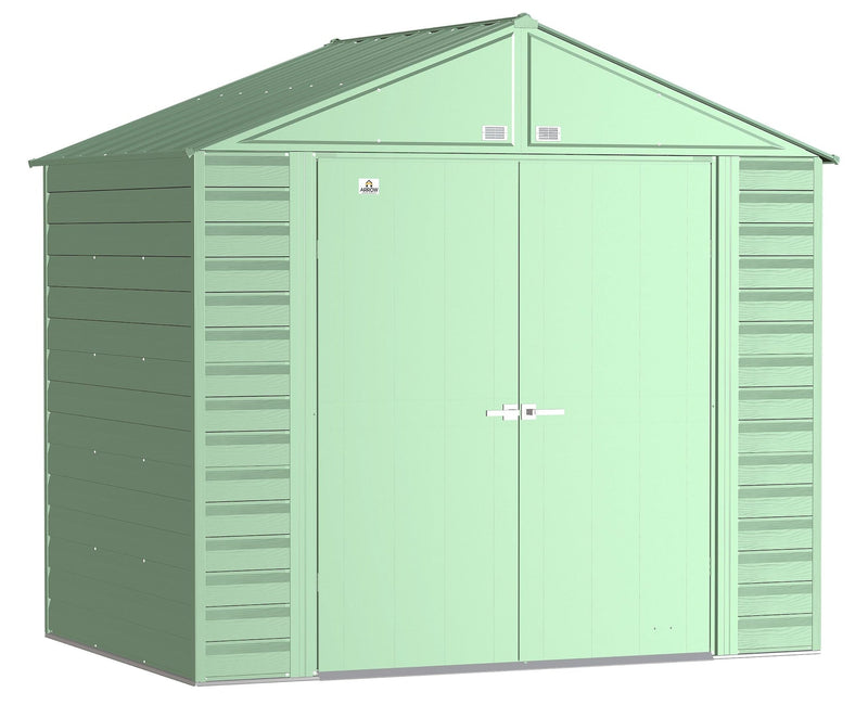 Arrow Select Galvanized Steel Storage Shed, Sage Green, 8-ft x 6-ft D8