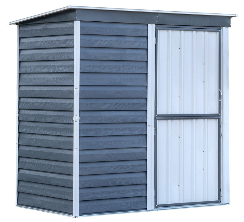 Arrow Shed-in-a-Box Steel Storage Shed, Charcoal/Cream, 6-ft x 4-ft K2