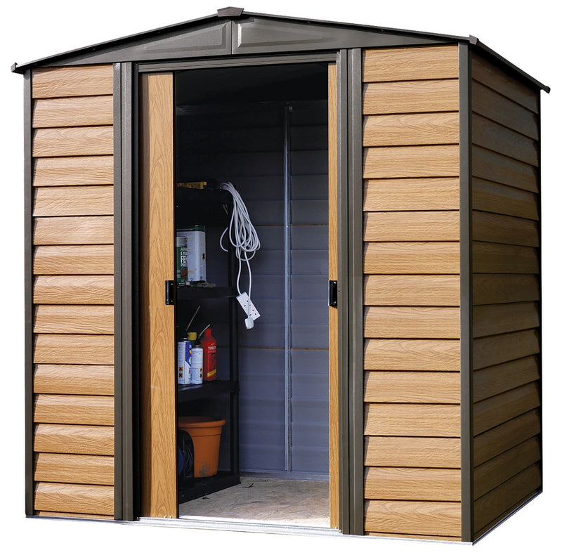 Arrow Woodridge 6x5-ft Corrosion-Resistant Steel Storage Shed P6