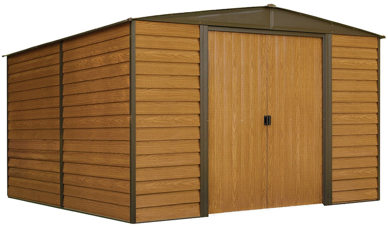 Arrow Woodridge Electro Galvanized Steel Storage Shed, 10-ft x 12-ft P2