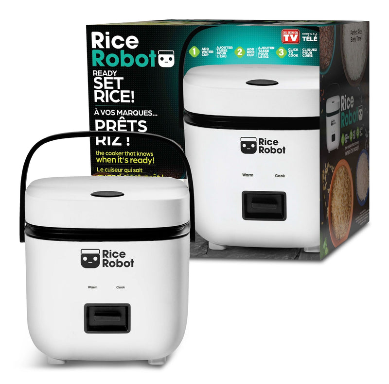 As Seen On TV Ceramic Nonstick Rice Cooker, White, 1-qt U6