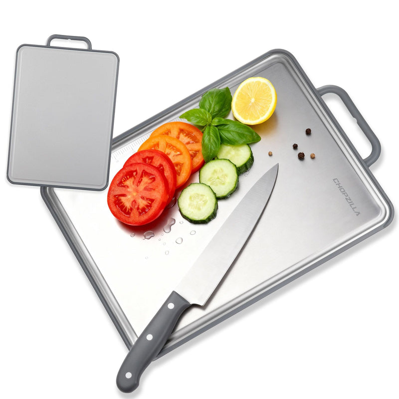 As Seen On TV Chopzilla Titanium Dual Sided Cutting Board with Handle, Non-Slip, 15.7-in B8