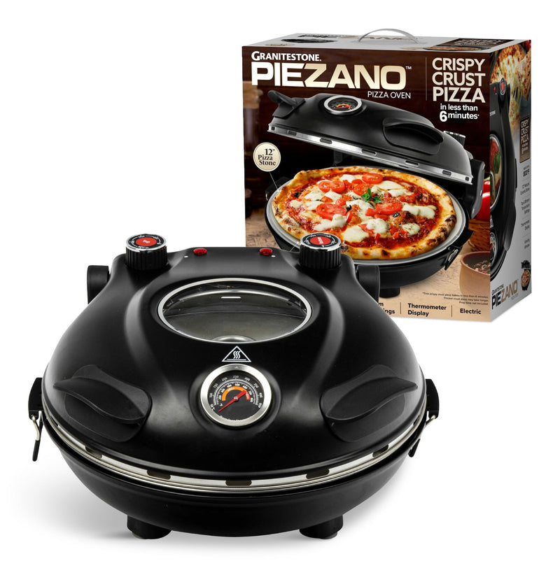 As Seen On TV Granitestone Piezano Electric Pizza Oven, 12-in, Black I5