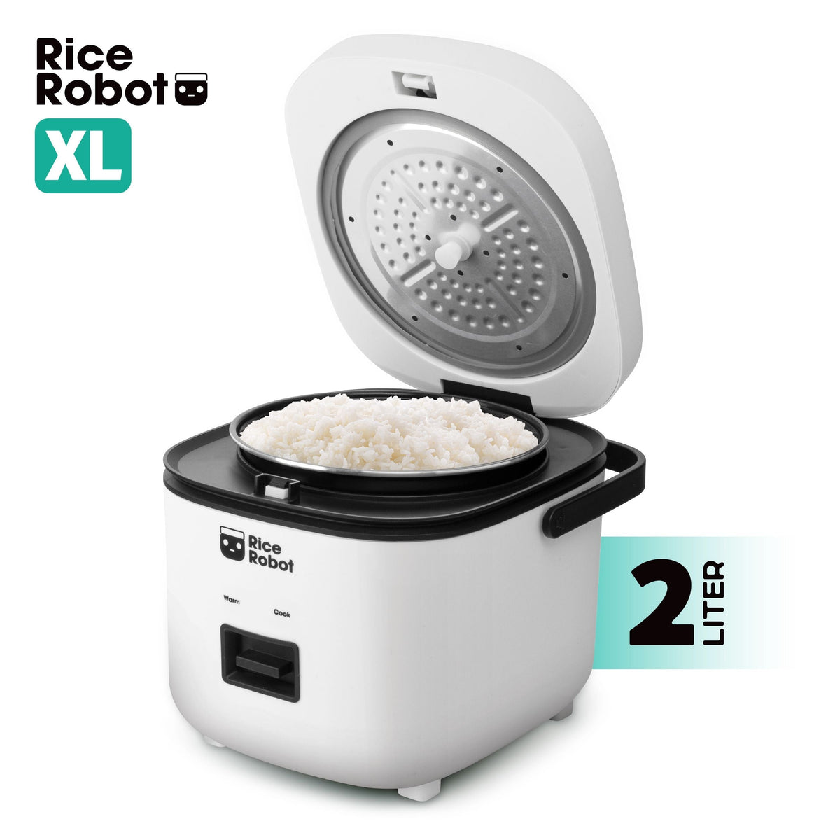 As Seen On TV Nonstick Rice Cooker Robot, Large, 2-L Capacity