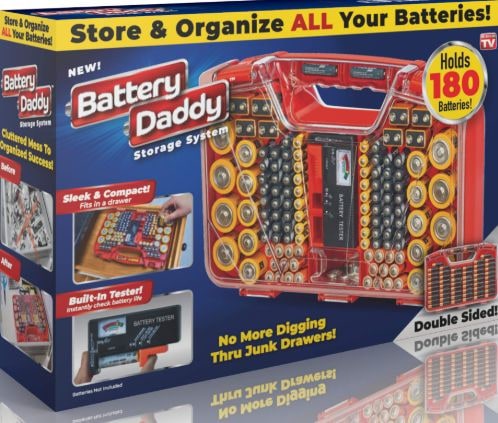 As Seen On TV Ontel Battery Daddy 180 Battery Organizer and Storage Case R8