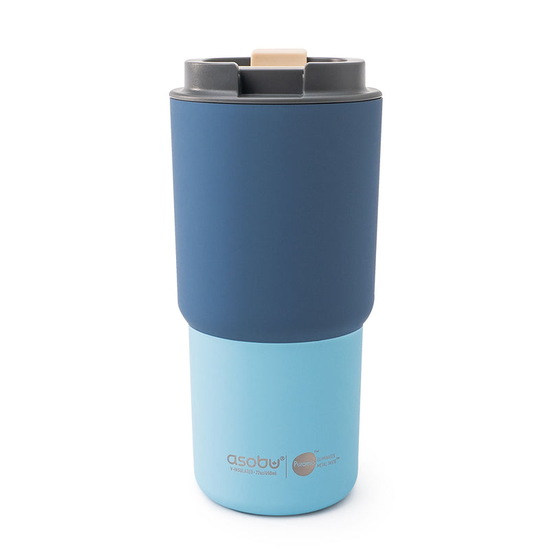 Asobu Pick-me-up Ceramic Travel Mug, 22-oz, Pastel Blue G0