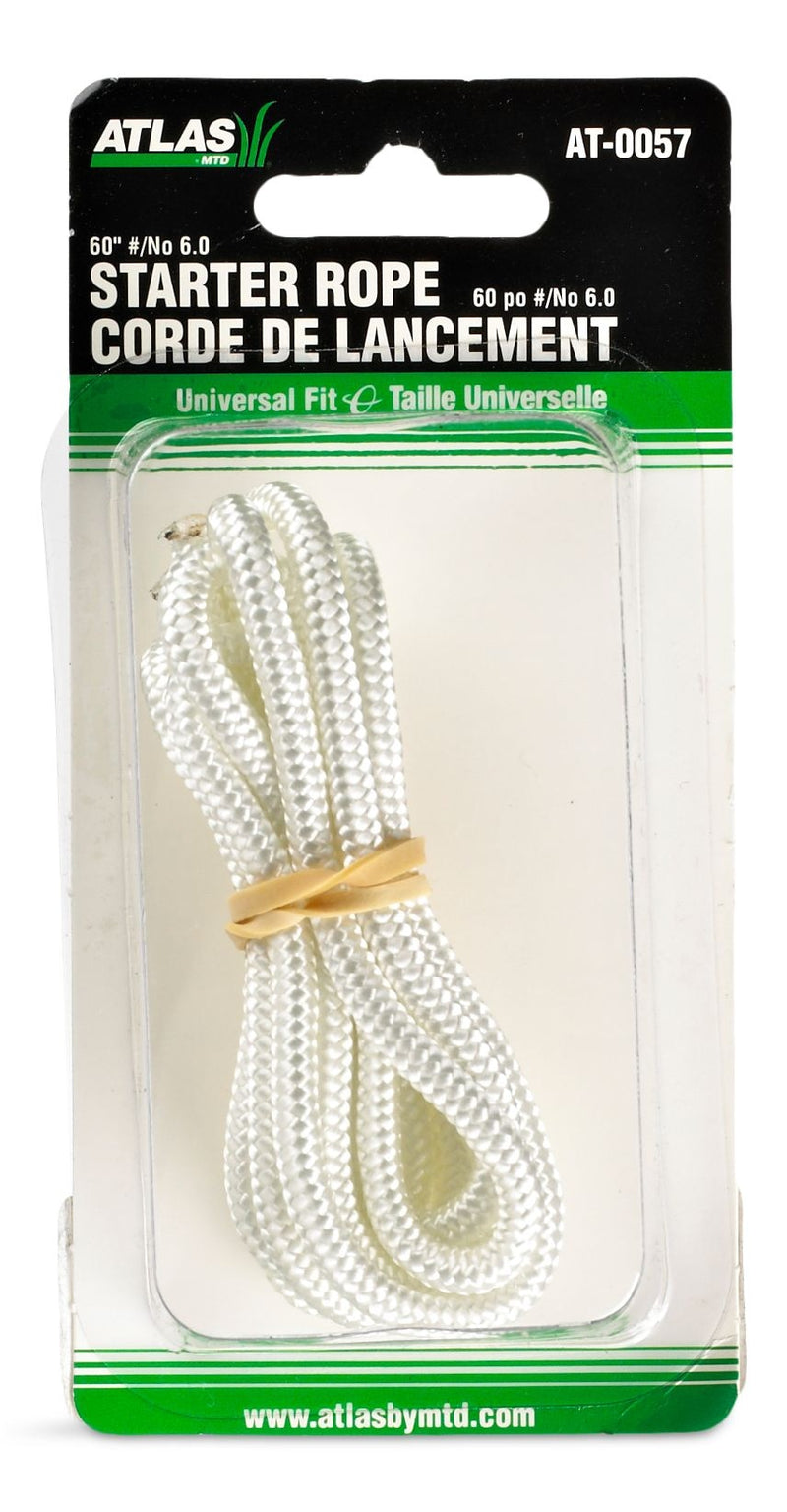 Atlas Lawn Mower Replacement Starter Cord/Rope, 60-in x 1/4-in Nylon S6