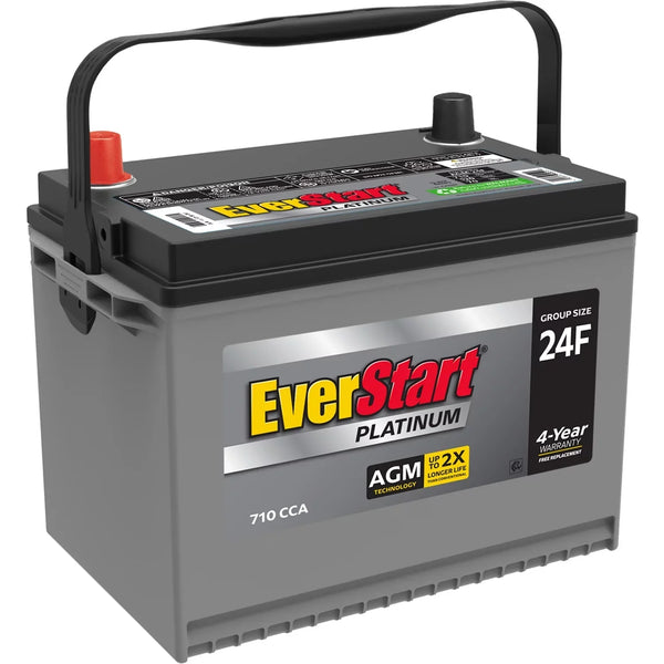 EverStart Platinum AGM Automotive Battery, Group Size 24F 12 Volt, 750 CCA - MadeInUSA W9