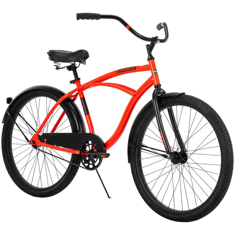 Huffy 26 In. Cranbrook Mens Classic Beach Cruiser Comfort Bike, Red Z1