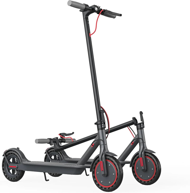 Electric Scooter - 8.5" Solid Tires, 350W Motor, Up to 19 MPH and 21-23 Miles Long-Range Portable Foldable Commuting Scooter for Adults with Double Braking System and App A1