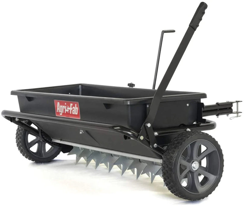 Agri-Fab 45-0543-AMZ 100 lb. Tow-Behind Lawn & Garden Spiker/Seeder/Drop Spreader for Seed,Fertilizer, Salt, Ice Melt; Designed to Pull Behind Lawn & Garden Tractors U4