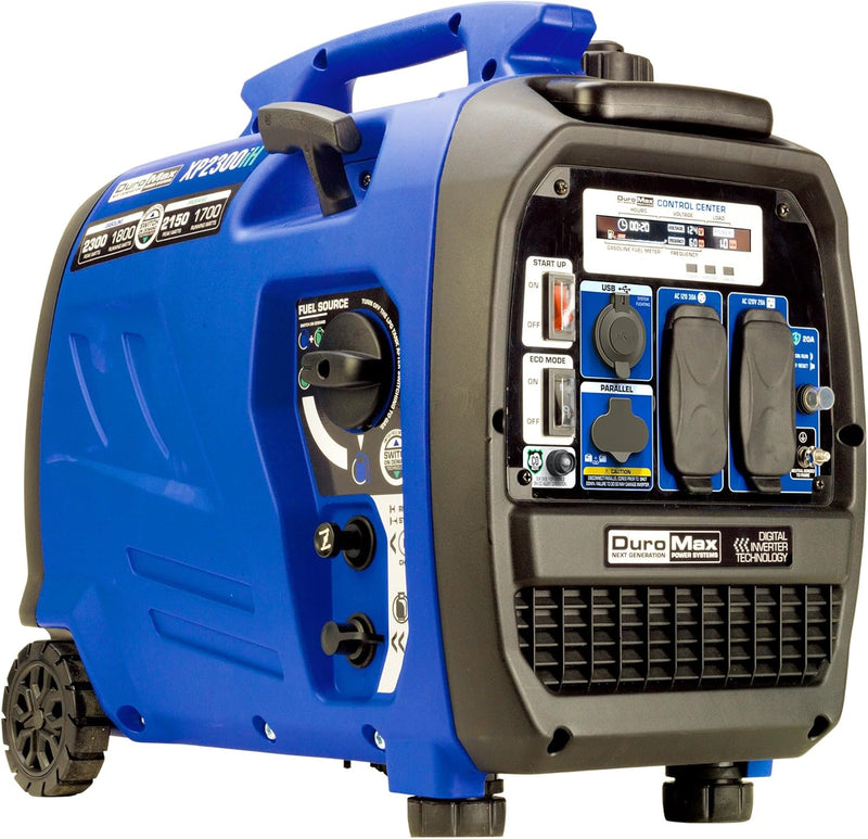 2300-watt dual-fuel portable digital inverter generator - Dual fuel (gasoline and propane), suitable for RVs and emergency use X7